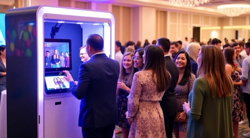 Cabine vidéo pour événement réussi.